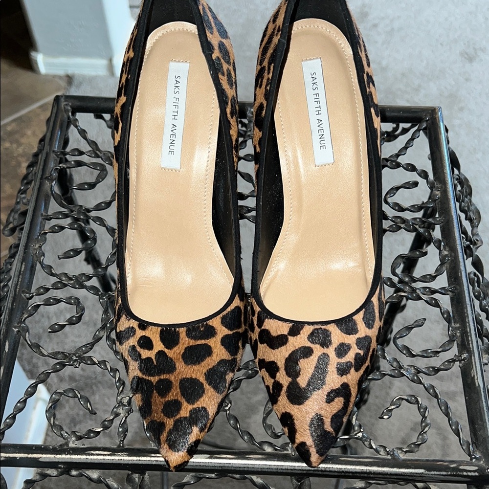 Saks Fifth Avenue Leopard Print Heels